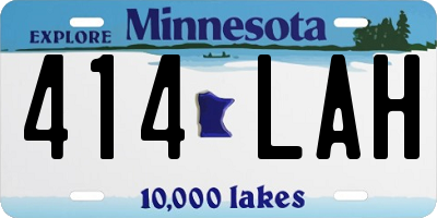 MN license plate 414LAH