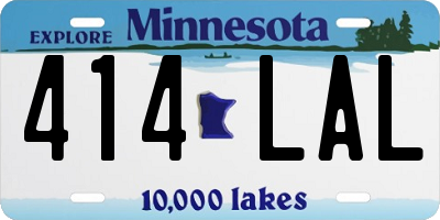 MN license plate 414LAL