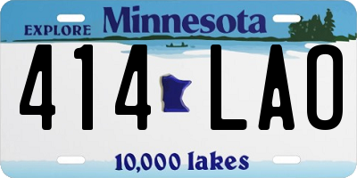 MN license plate 414LAO
