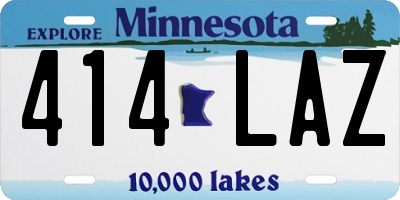 MN license plate 414LAZ