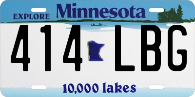 MN license plate 414LBG
