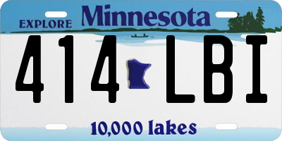 MN license plate 414LBI