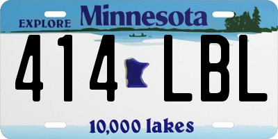 MN license plate 414LBL