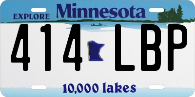MN license plate 414LBP