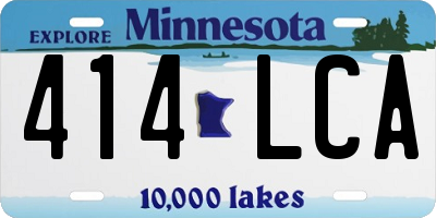 MN license plate 414LCA