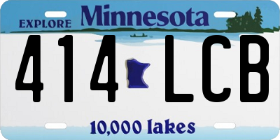 MN license plate 414LCB