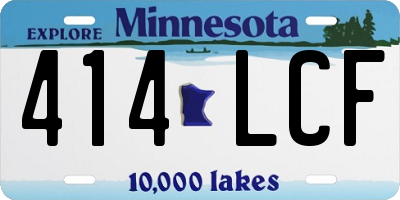 MN license plate 414LCF