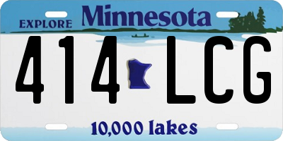 MN license plate 414LCG
