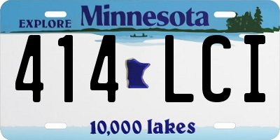 MN license plate 414LCI