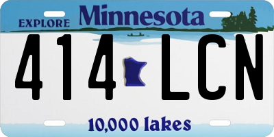 MN license plate 414LCN