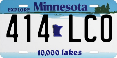MN license plate 414LCO