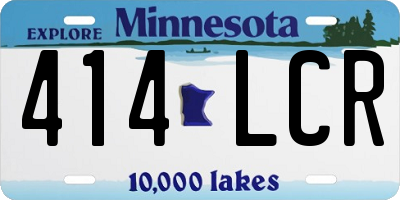 MN license plate 414LCR