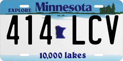 MN license plate 414LCV