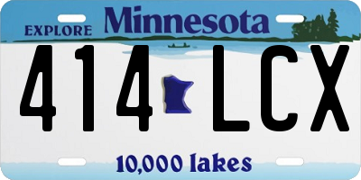 MN license plate 414LCX