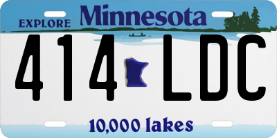 MN license plate 414LDC