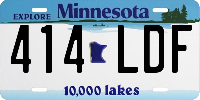 MN license plate 414LDF