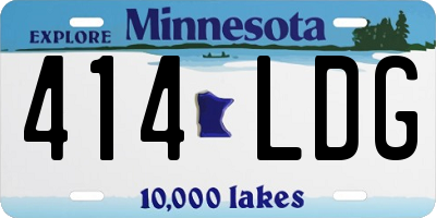 MN license plate 414LDG