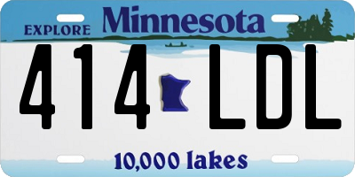 MN license plate 414LDL