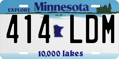 MN license plate 414LDM