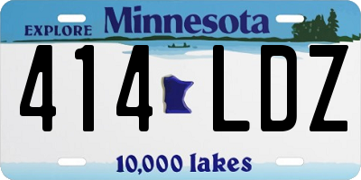 MN license plate 414LDZ
