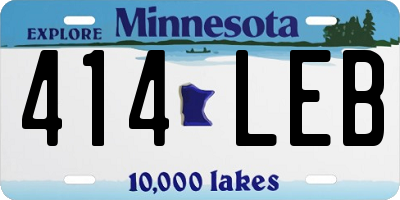 MN license plate 414LEB