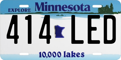 MN license plate 414LED