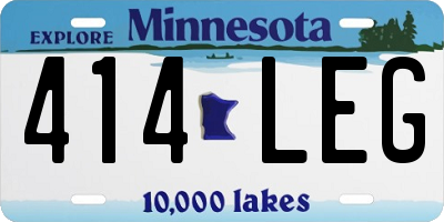 MN license plate 414LEG