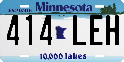 MN license plate 414LEH