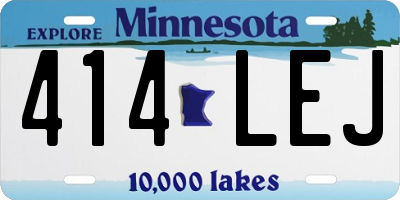 MN license plate 414LEJ