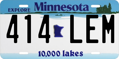 MN license plate 414LEM