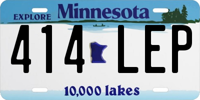 MN license plate 414LEP