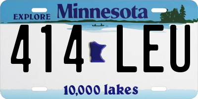 MN license plate 414LEU