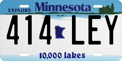 MN license plate 414LEY