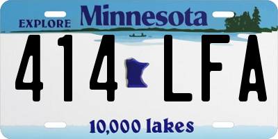 MN license plate 414LFA