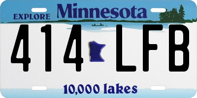 MN license plate 414LFB