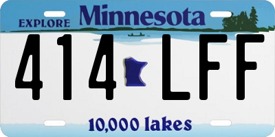 MN license plate 414LFF