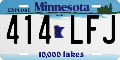 MN license plate 414LFJ