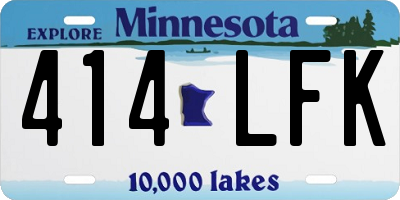 MN license plate 414LFK