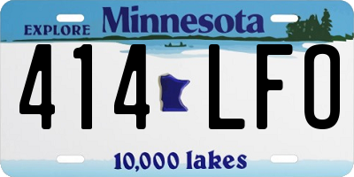 MN license plate 414LFO
