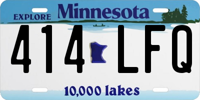 MN license plate 414LFQ