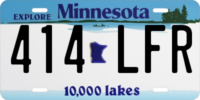 MN license plate 414LFR