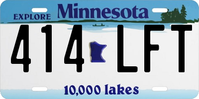 MN license plate 414LFT