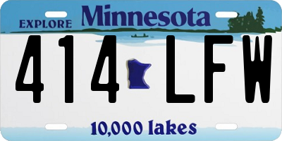 MN license plate 414LFW