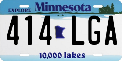 MN license plate 414LGA