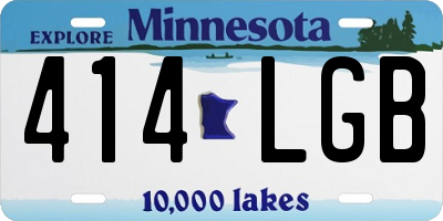MN license plate 414LGB