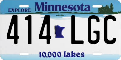 MN license plate 414LGC