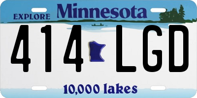 MN license plate 414LGD