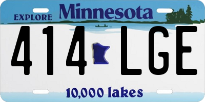 MN license plate 414LGE