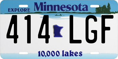 MN license plate 414LGF