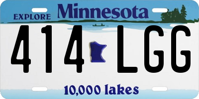 MN license plate 414LGG